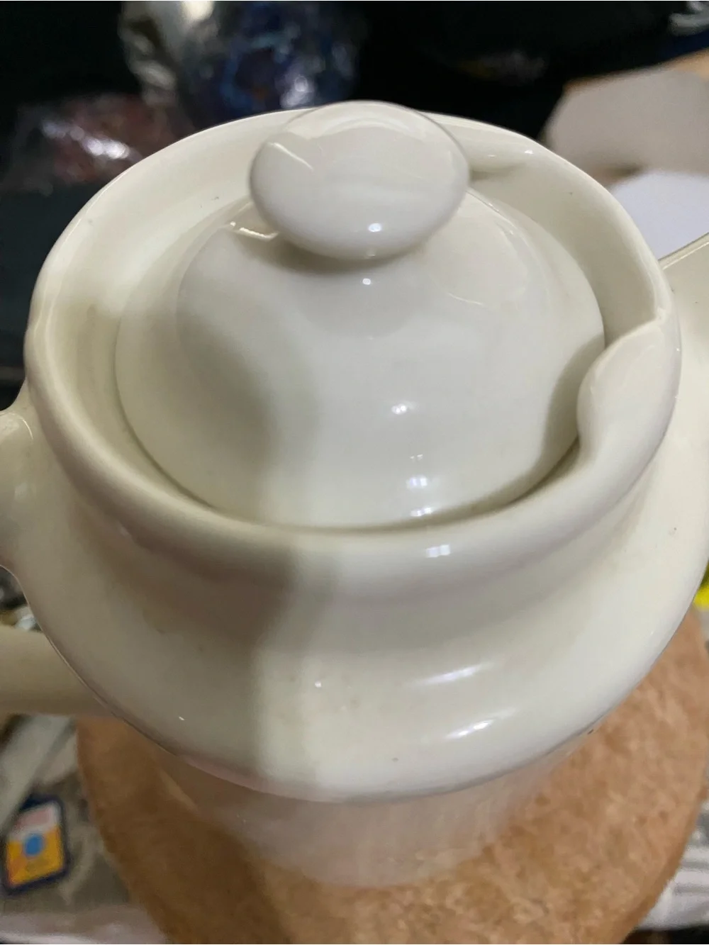 Classic White Ceramic Teapot Hall made in USA